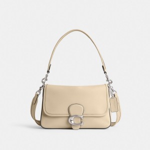 Coach Soft Tabby Shoulder Bag Argent Blanche | COH865282