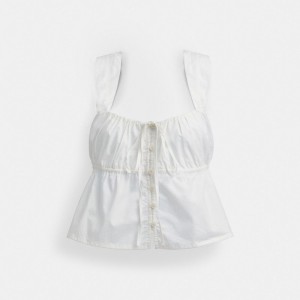 Coach Solid Top In Organic Cotton Blanche | COH866017