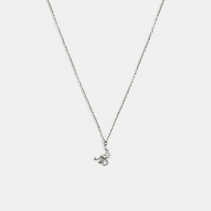 Coach Sterling Silver Scorpion Pendant Necklace Argent | COH867015