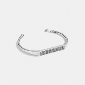 Coach Sterling Silver Signature Id Cuff Argent | COH867018