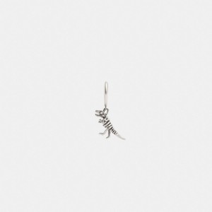 Coach Sterling Silver Skeletal Rexy Huggie Earring Argent | COH867014