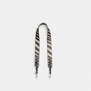 Coach Strap With Zebra Print Argent | COH866448