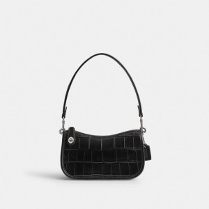 Coach Swinger Bag 20 Argent Noir | COH864930