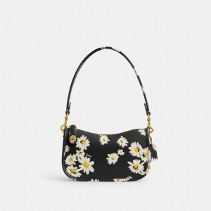 Coach Swinger Bag 20 With Floral Print Noir Multicolore | COH864835