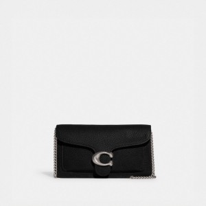 Coach Tabby Chain Clutch Argent Noir | COH865214