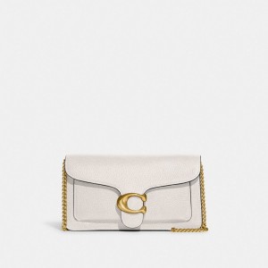 Coach Tabby Chain Clutch Blanche | COH865248