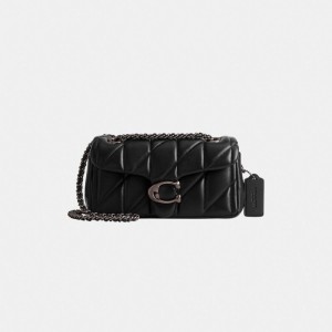 Coach Tabby Shoulder Bag 20 With Quilting Bleu Grise Noir | COH864998