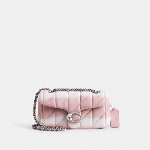 Coach Tabby Shoulder Bag 20 With Quilting And Tie Dye Argent Rose Multicolore | COH865001