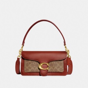 Coach Tabby Shoulder Bag 26 In Signature Canvas Marron Rouge | COH864895