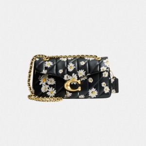 Coach Tabby Shoulder Bag 26 With Quilting And Floral Print Noir Multicolore | COH864920