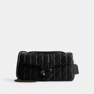 Coach Tabby Shoulder Bag 33 With Quilting Bleu Grise Noir | COH865002