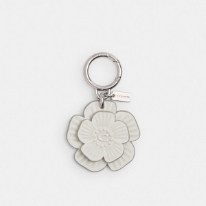 Coach Tea Rose Bag Charm Argent | COH866476