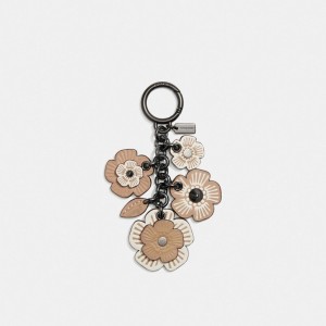 Coach Tea Rose Mix Bag Charm Noir | COH866464