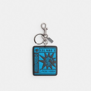 Coach The Lil Nas X Drop Bunny Bag Charm Argent Bleu | COH866454