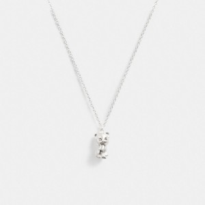 Coach The Lil Nas X Drop Cat Pendant Necklace Argent | COH866111