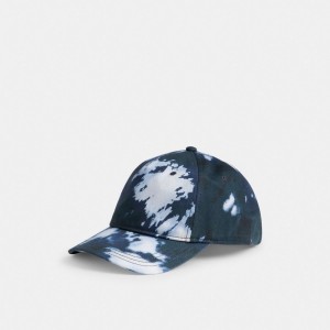 Coach Tie Dye Print Baseball Hat Bleu | COH867046