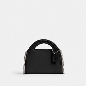 Coach Top Handle Card Case Argent Noir | COH865284