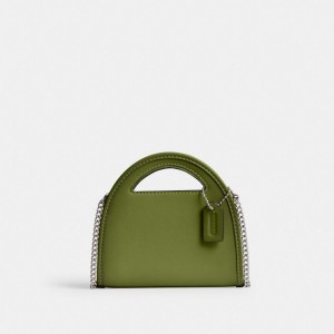 Coach Top Handle Card Case Argent Vert Clair | COH865647