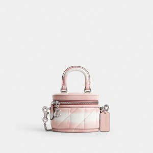 Coach Trail Crossbody Bag 12 With Quilting And Tie Dye Argent Rose Multicolore | COH865392
