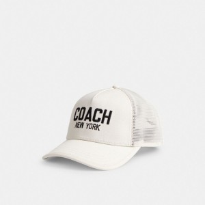 Coach Trucker Hat Blanche | COH867035