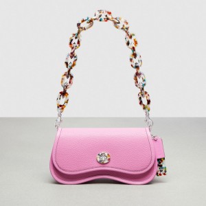 Coach Wavy Dinky Bag With Crossbody Strap Noir | COH864737