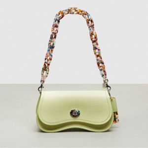 Coach Wavy Dinky Bag With Crossbody Strap Vert Clair | COH864786