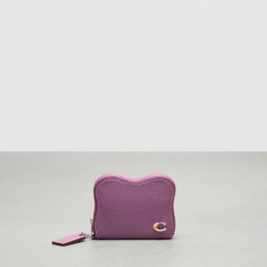 Coach Wavy Zip Around Wallet In Coachtopia Leather Violette | COH865558