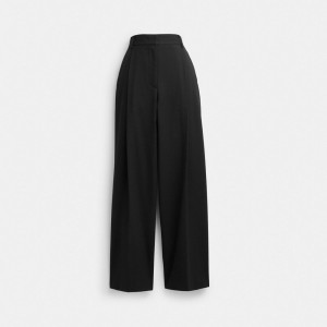 Coach Wide Leg Trousers Noir | COH866032