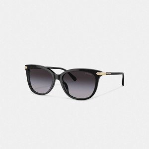 Coach Wrap Around Hangtag Square Sunglasses Noir | COH866362