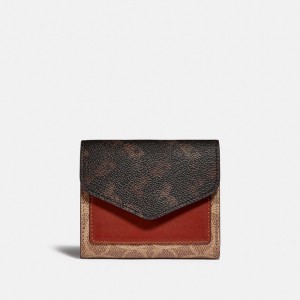 Coach Wyn Small Wallet With Horse And Carriage Print Marron Rouge | COH865605
